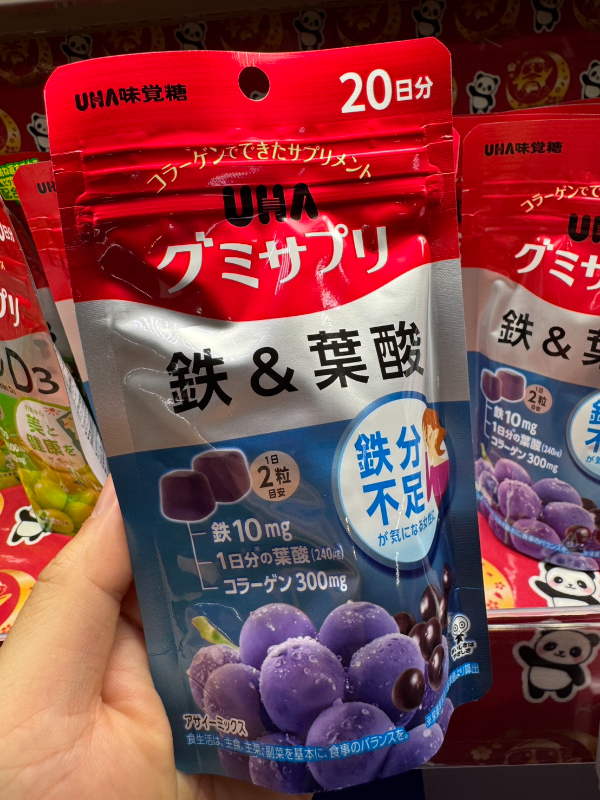 日本UHA味覺糖 鐵與葉酸軟糖(20日份):圖片 2